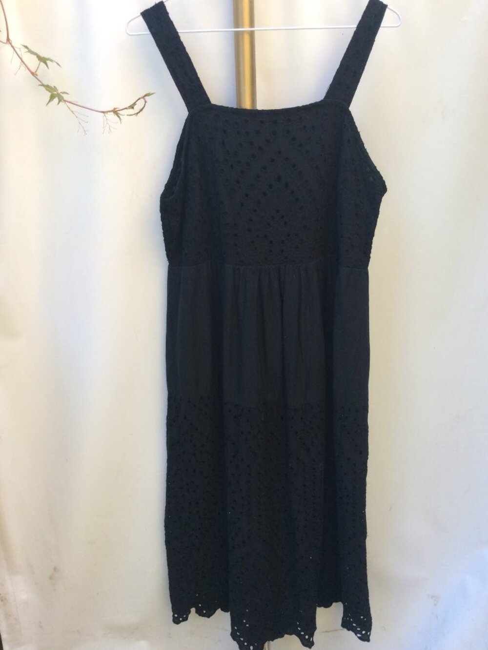 100% Cotton Valentina Naldi Made in Italy Eyelet Boho Dress- Size M